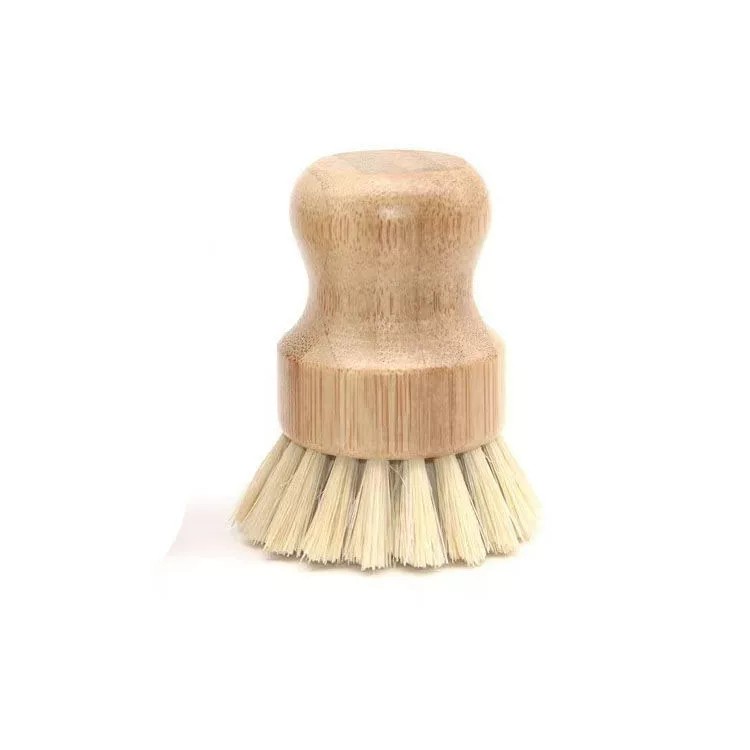Escova de lavagem de prato de bambu